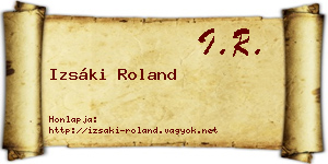 Izsáki Roland névjegykártya