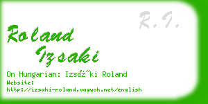 roland izsaki business card